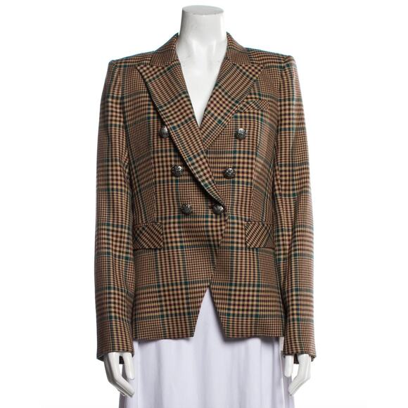 Veronica Beard Miller Wool Blend Prince Of Wales Blazer Suit Set Petrol - Picture 5 of 10